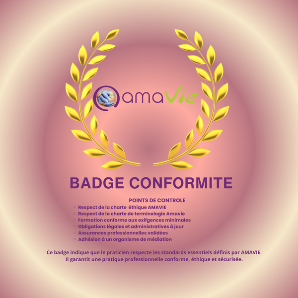Badge Conformit&eacute; AMAVIE